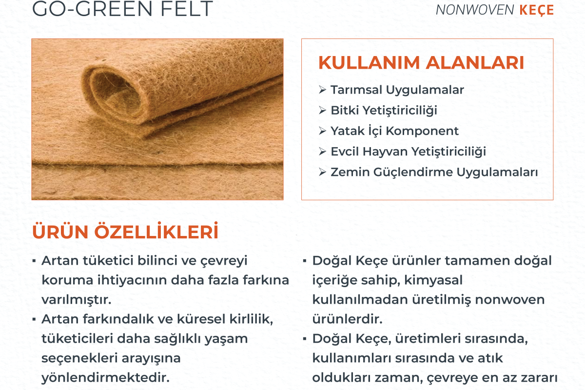 Doğal Keçe (Go-Green Felt) ile Çevre Dostu ve Sürdürülebilir Çözümler